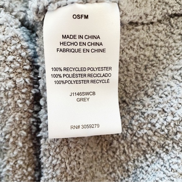 Thread and Supply Gray Stripe Open Front Longline Cozy Cloud Wrap Comfy Cardigan - Picture 7 of 7